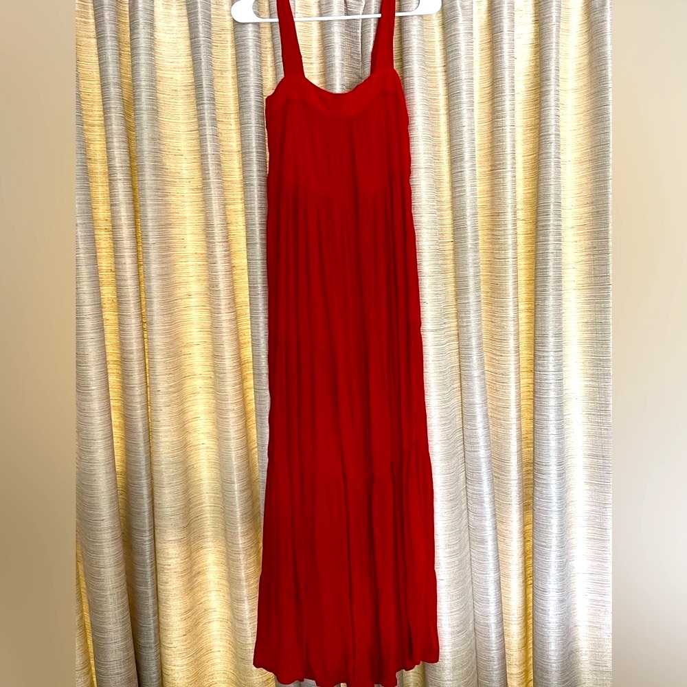 Knox Rose tie back tiered maxi dress Red Size S